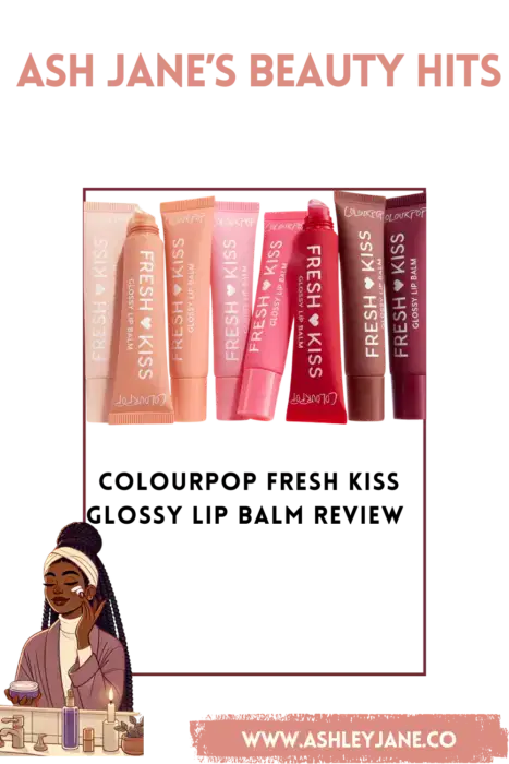 A set of ColourPop Fresh Kiss Glossy Lip Balms in various flavors, providing hydration, glossy shine, and long-lasting moisture.